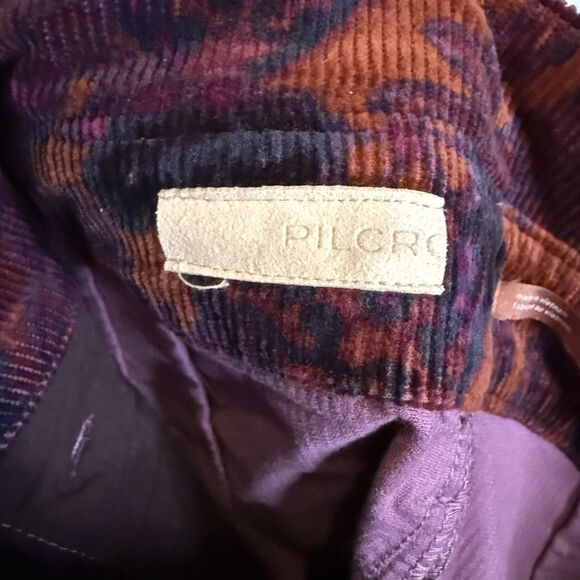 Pilcro Women’s 8 Corduroy High-Waisted Mini Skirt – Paisley Print, Button Front - Picture 8 of 8